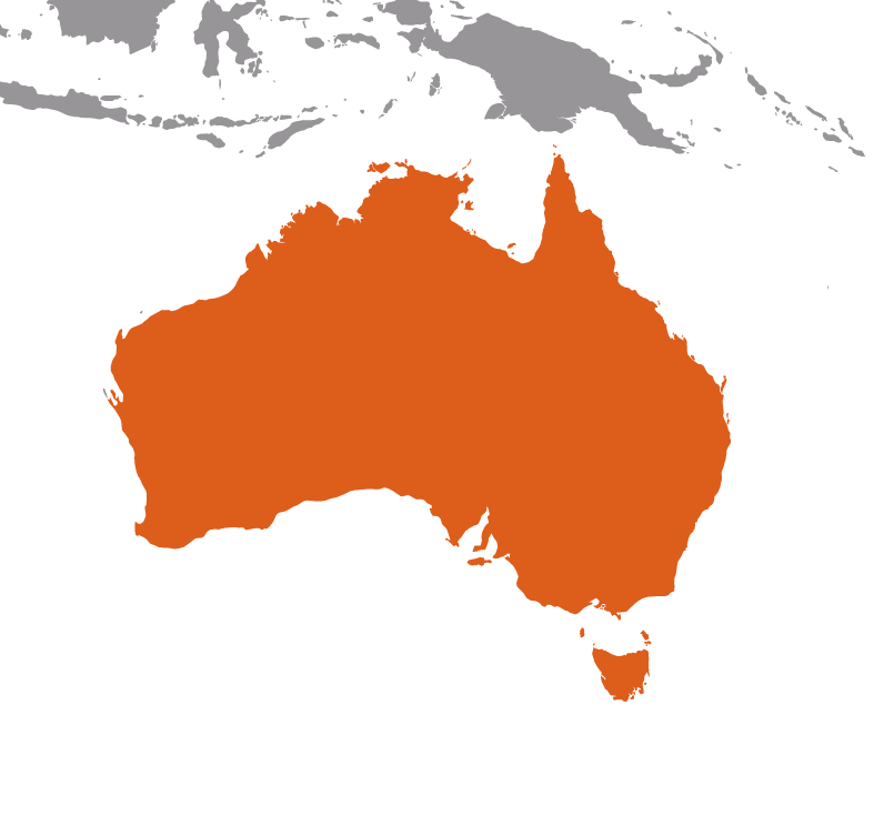 Australien på kartan